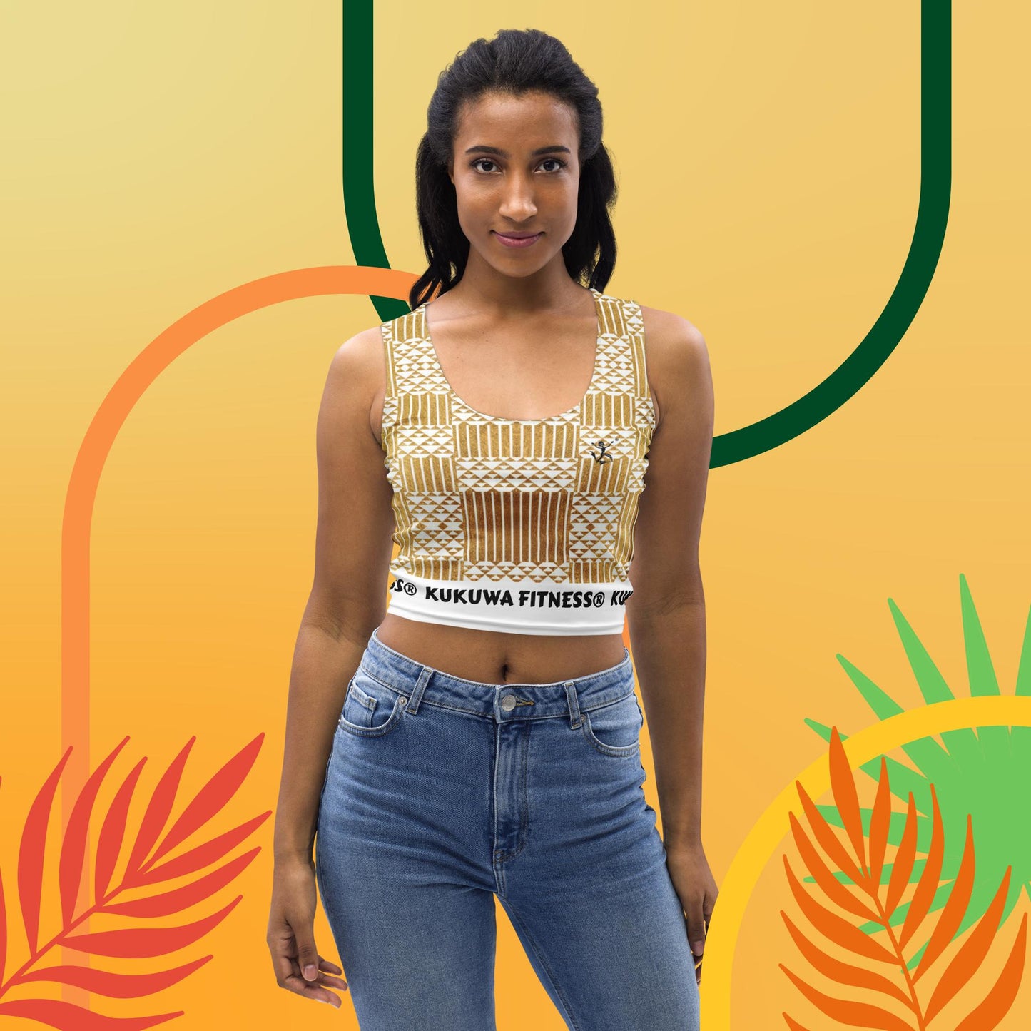 Kukuwa® Crop Top Golden Kente