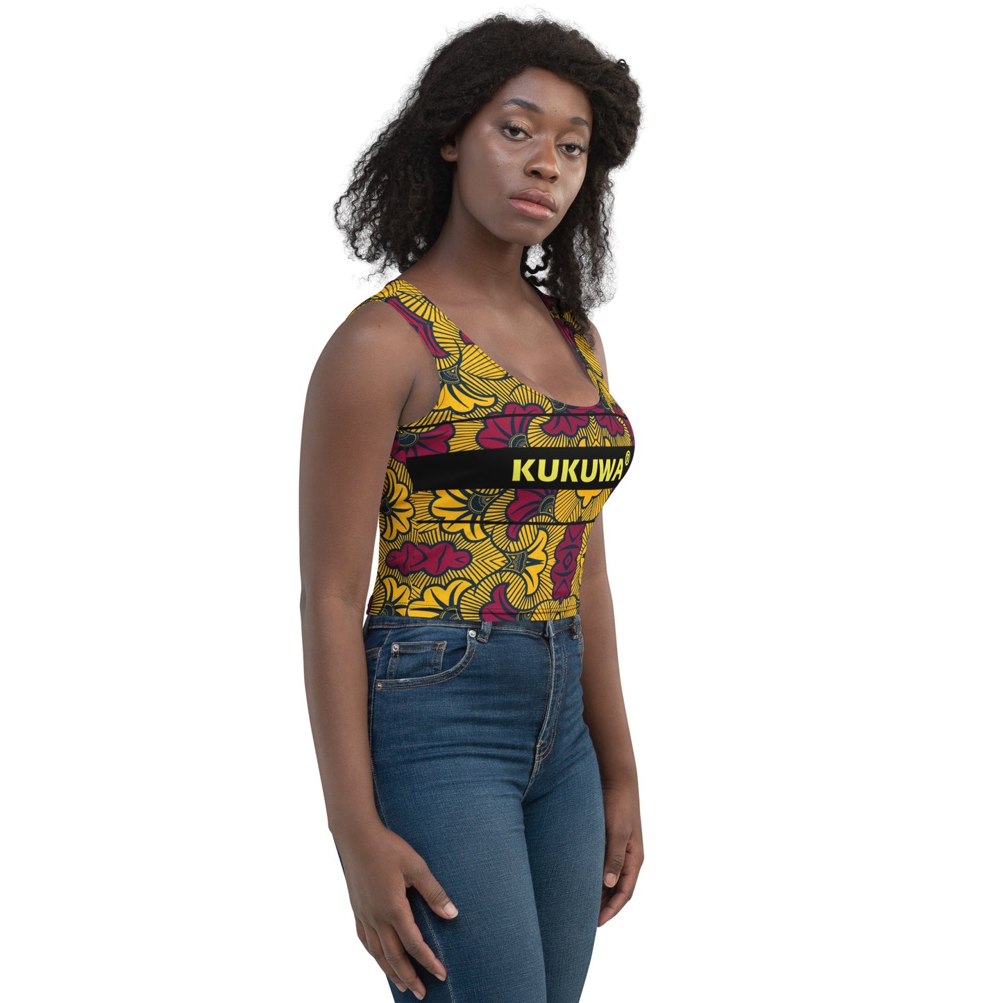 African Print Crop Top KUKUWA® Fitness
