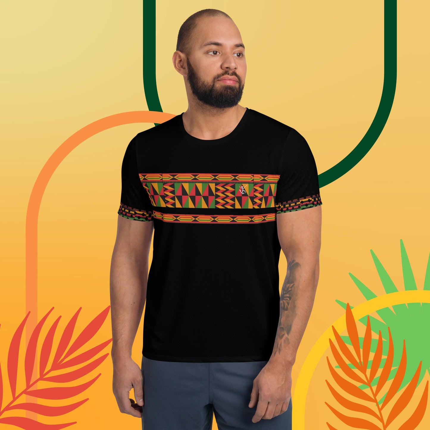 Kukuwa® Kente Joy Men's Athletic T-shirt