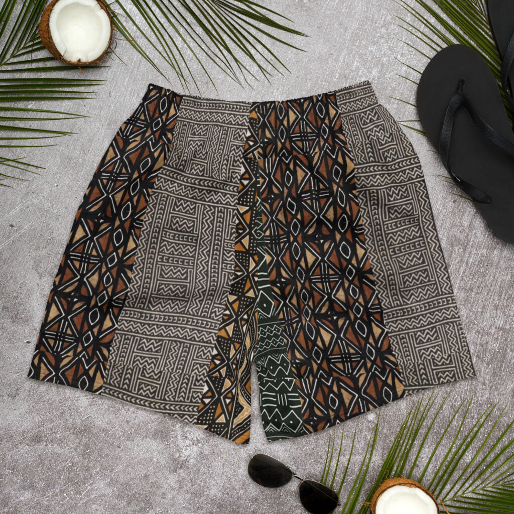 Men's Recycled Athletic Mud Cloth Shorts KUKUWA® Fitness