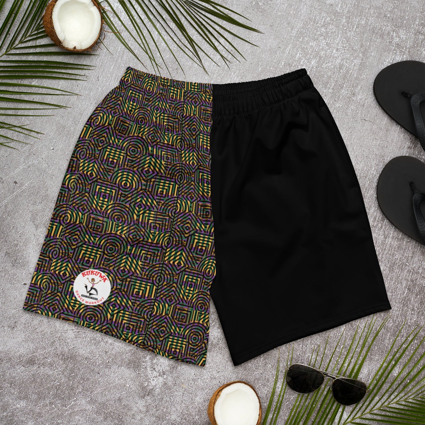 Men's Recycled Athletic Kente Shorts KUKUWA® Fitness