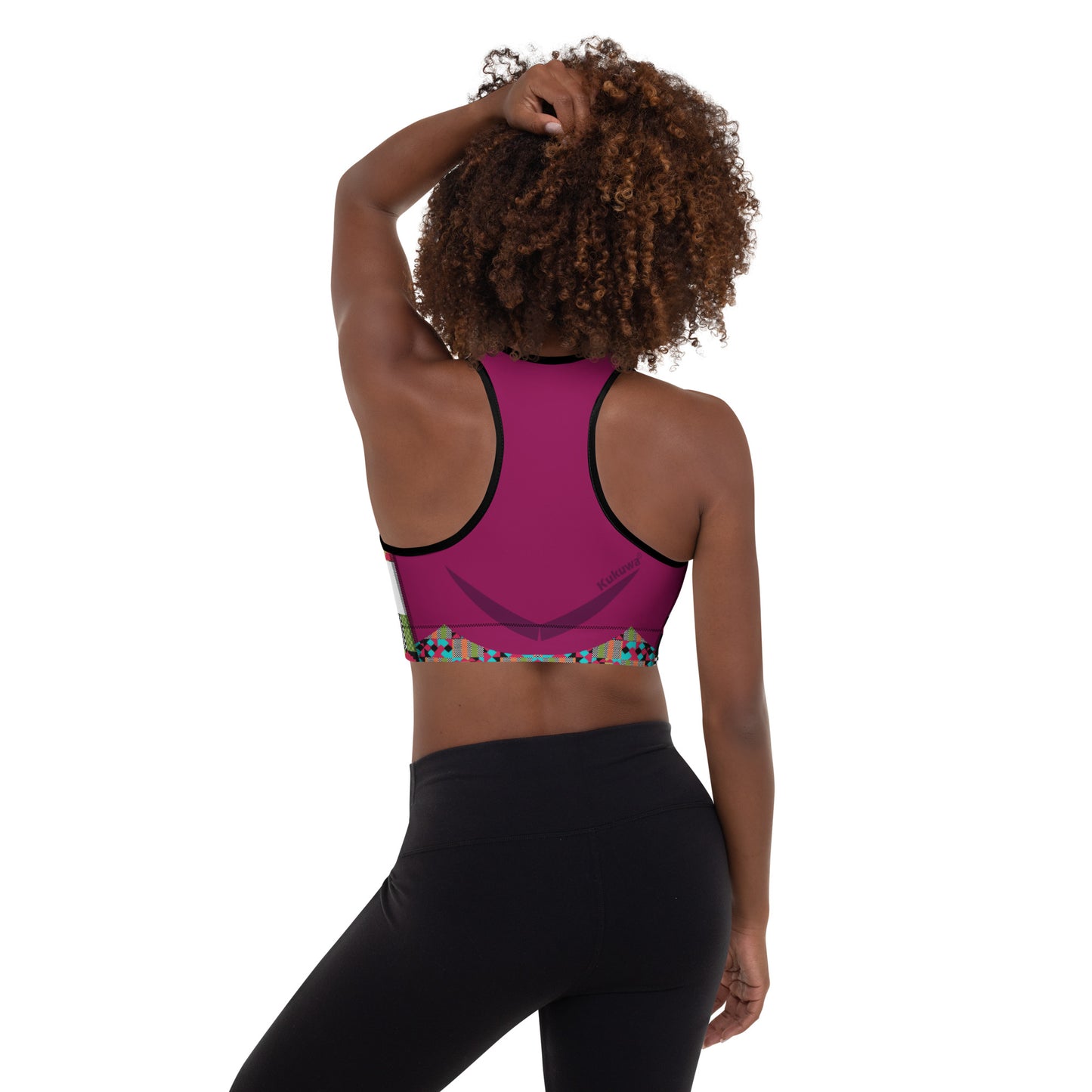 Kente Padded Sports Bra KUKUWA® Fitness