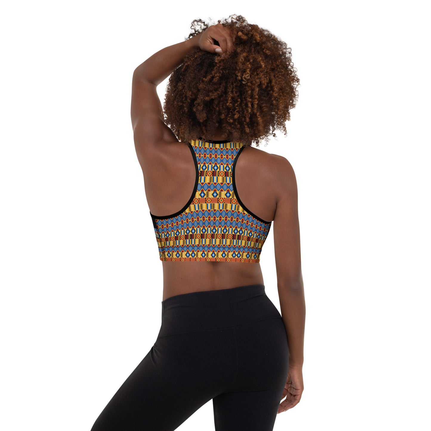 Kente Padded Sports Bra KUKUWA® Fitness