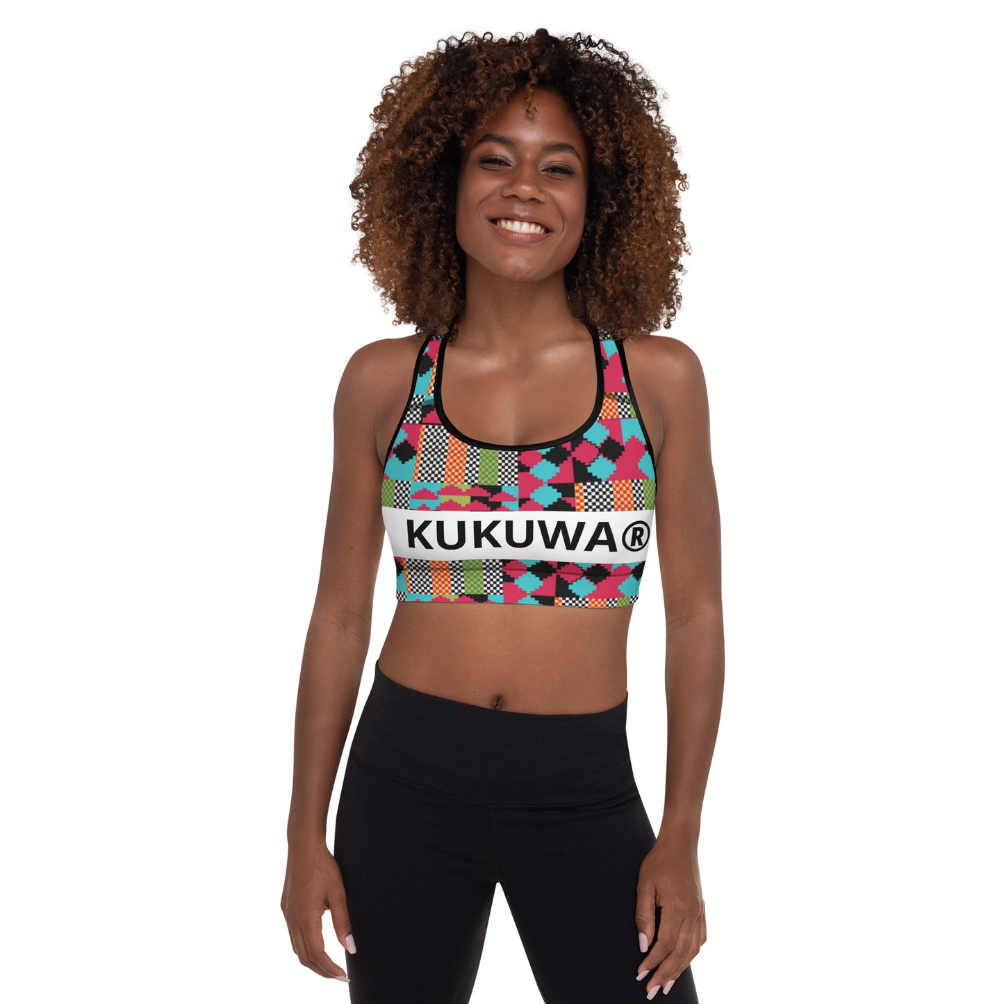 Kente Padded Sports Bra KUKUWA® Fitness