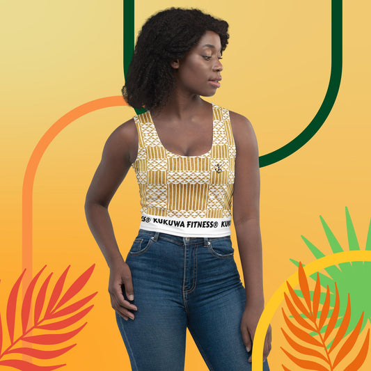 Kukuwa® Crop Top Golden Kente