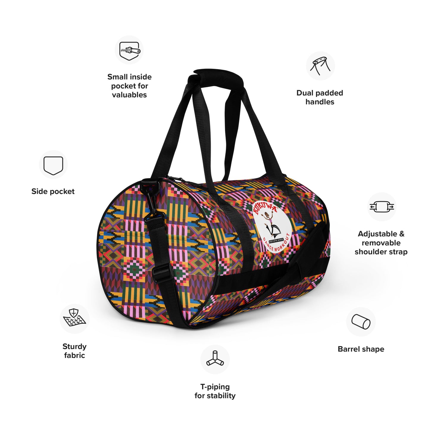 Kente gym bag KUKUWA® Fitness