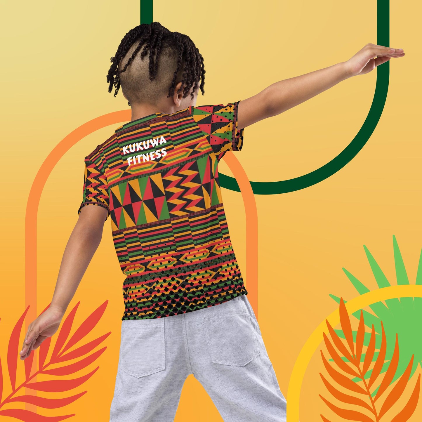 Kukuwa® Kente Joy Kids crew neck t-shirt