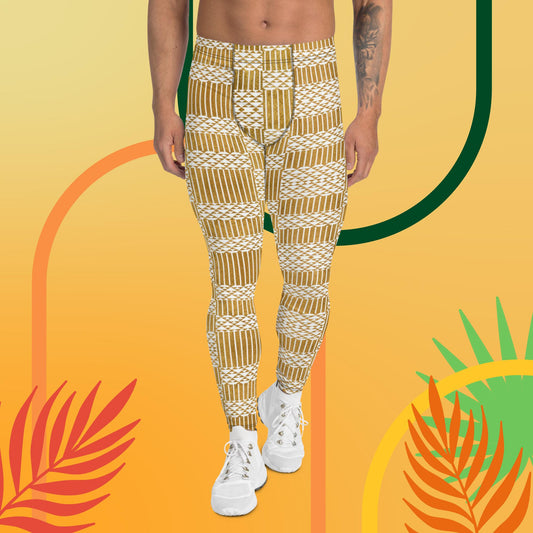 Kukuwa® Men's Fitness Leggings Golden kente