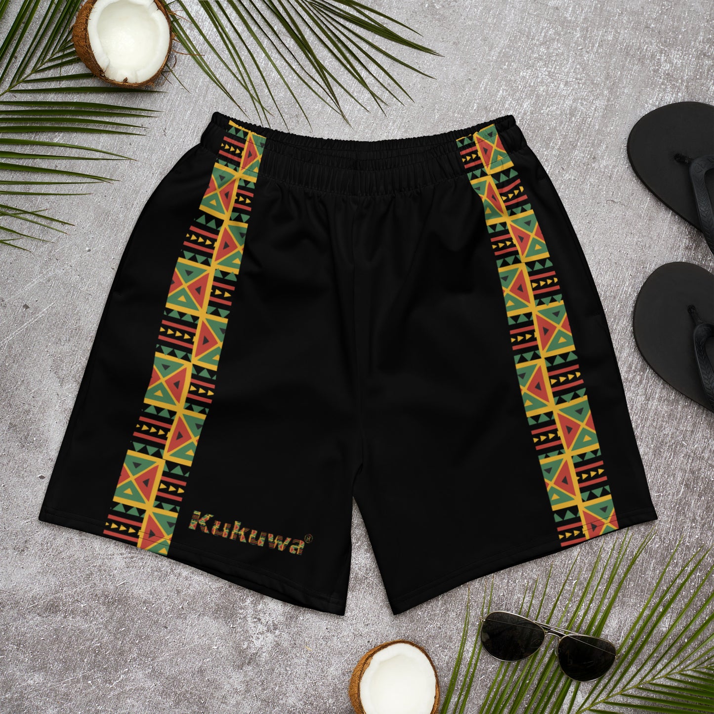 Men's Recycled Athletic Kente Shorts KUKUWA® Fitness