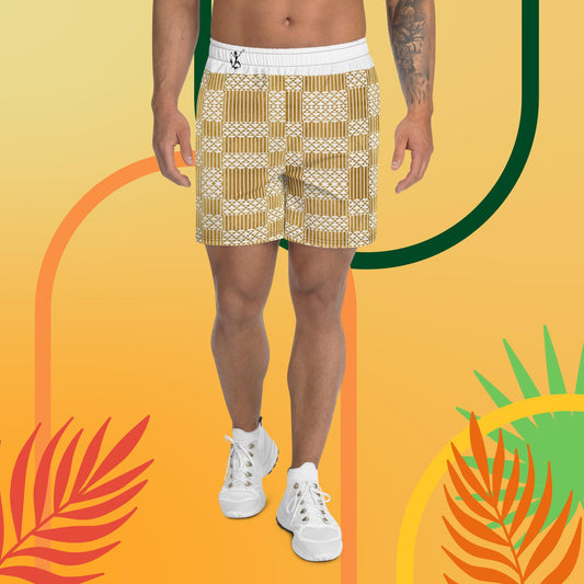 Kukuwa® Men's Athletic Shorts Golden Kente