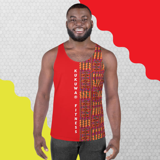 Men's Kente Tank Top Kukuwa Ftiness