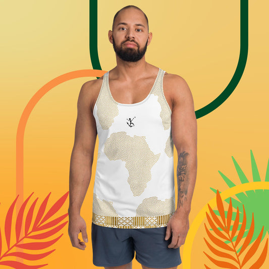 KUKUWA® Golden Kente Fitness Men's Tank Top