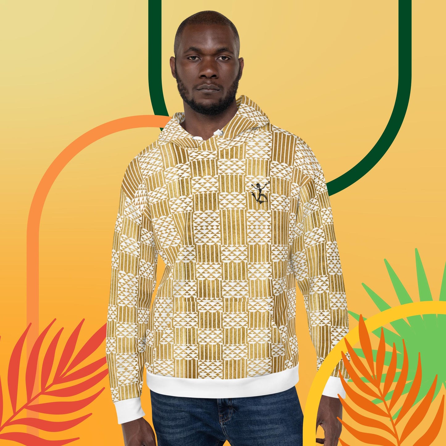 Kukuwa® Unisex Hoodie Golden Kente