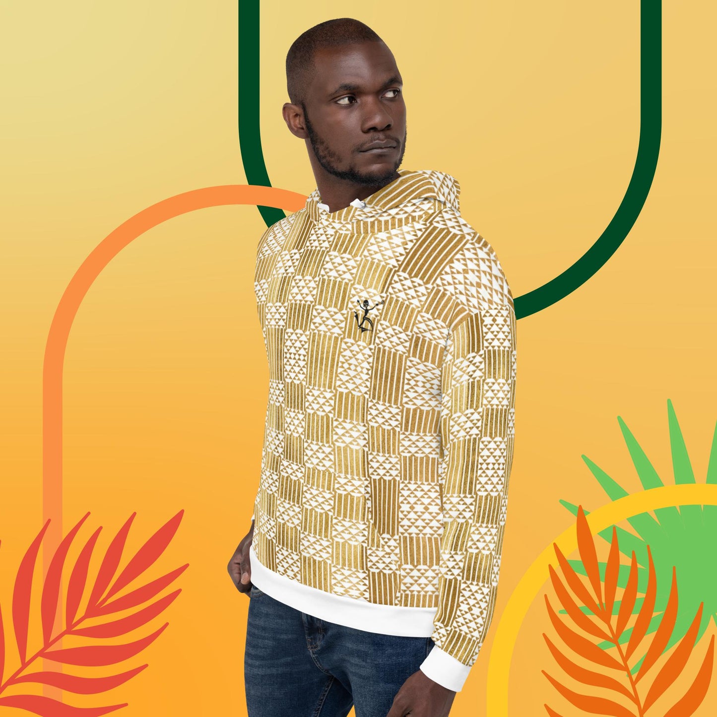 Kukuwa® Unisex Hoodie Golden Kente