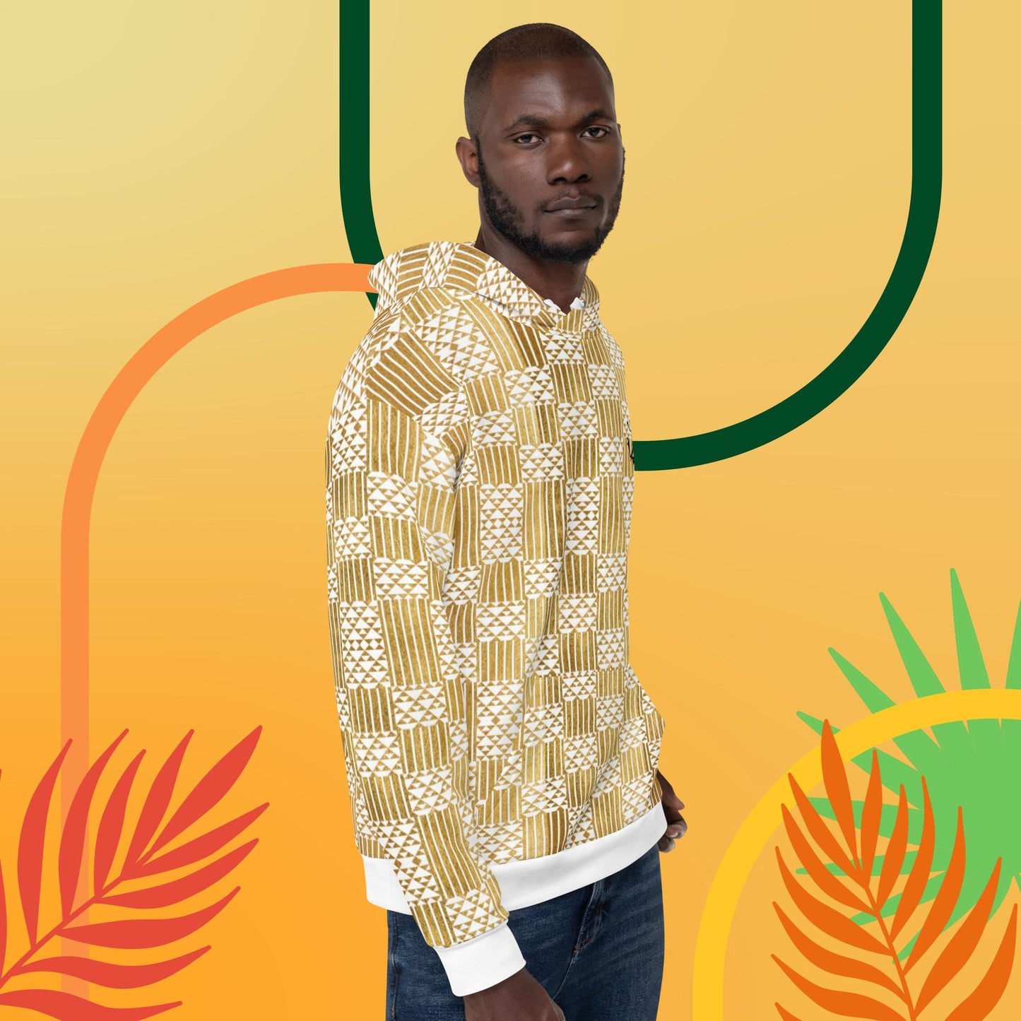 Kukuwa® Unisex Hoodie Golden Kente