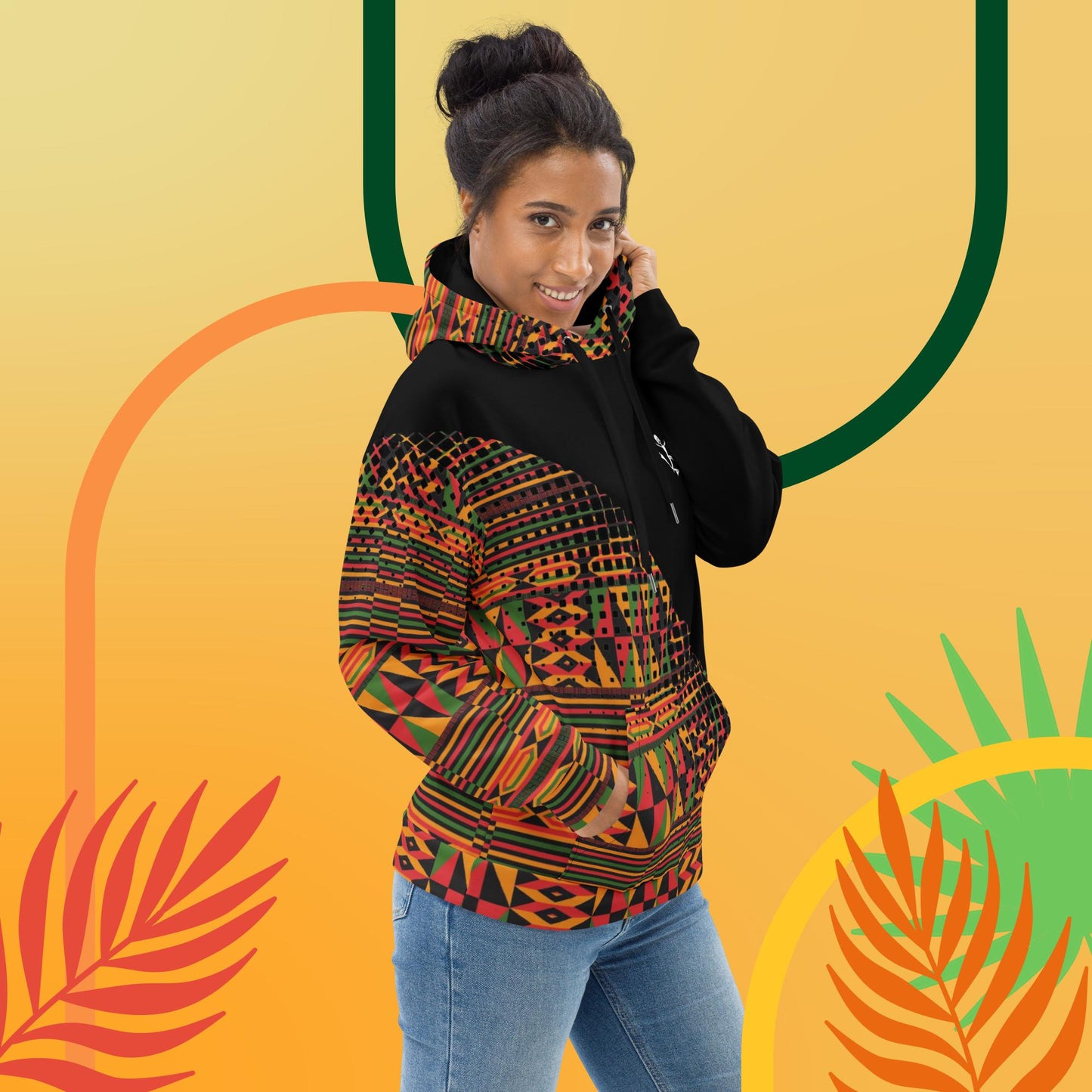 Kukuwa® Kente Joy Unisex Hoodie