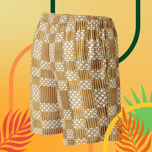 Kukuwa® Unisex mesh shorts Golden Kente