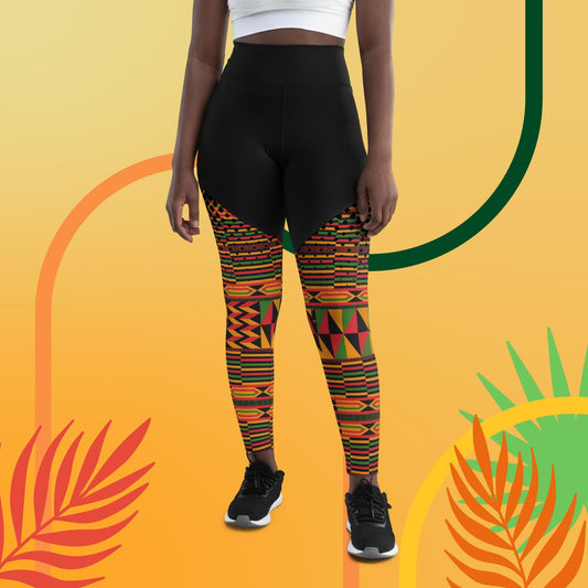 Kukuwa® Kente Joy Boombsey Sports Leggings